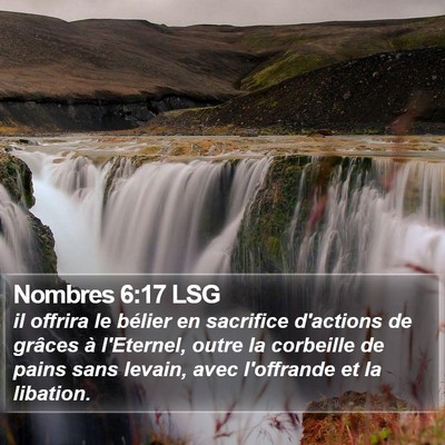 Nombres 6:17 LSG Bible Verse Image