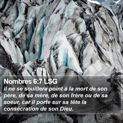 Nombres 6:7 LSG Bible Verse Image