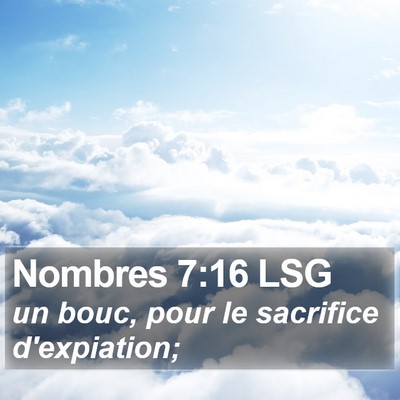 Nombres 7:16 LSG Bible Verse Image