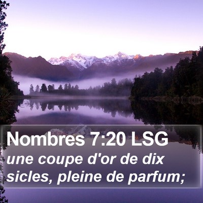 Nombres 7:20 LSG Bible Verse Image