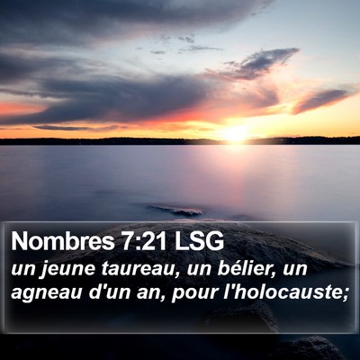 Nombres 7:21 LSG Bible Verse Image
