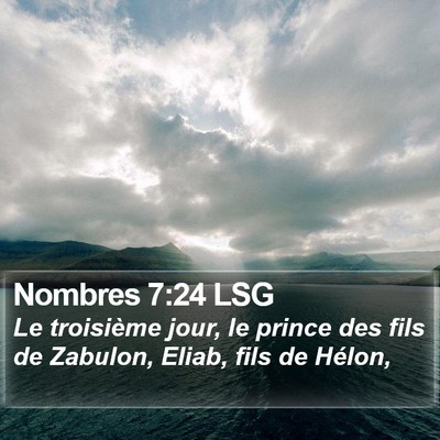 Nombres 7:24 LSG Bible Verse Image