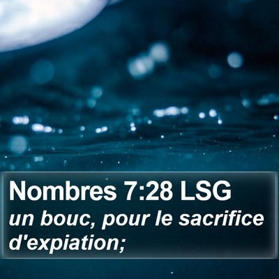 Nombres 7:28 LSG Bible Verse Image