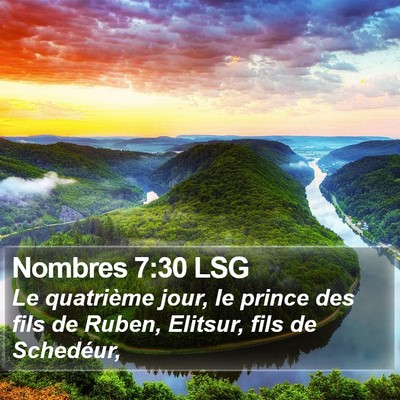 Nombres 7:30 LSG Bible Verse Image