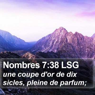 Nombres 7:38 LSG Bible Verse Image