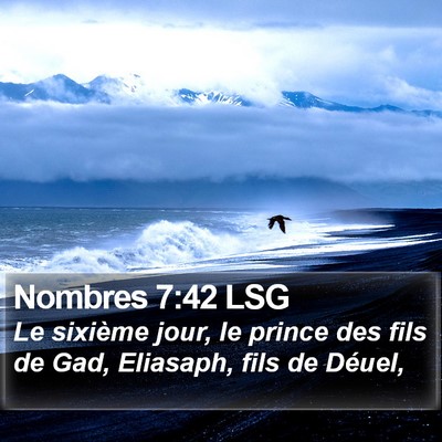 Nombres 7:42 LSG Bible Verse Image