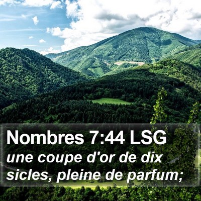 Nombres 7:44 LSG Bible Verse Image