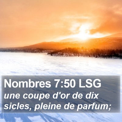 Nombres 7:50 LSG Bible Verse Image