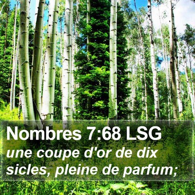 Nombres 7:68 LSG Bible Verse Image