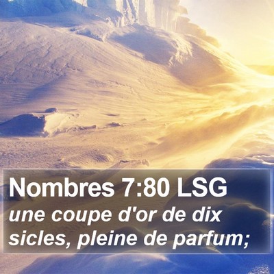Nombres 7:80 LSG Bible Verse Image