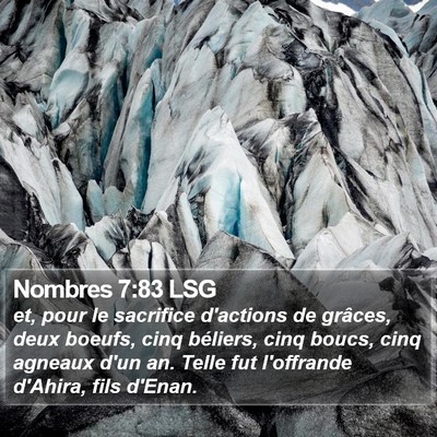 Nombres 7:83 LSG Bible Verse Image