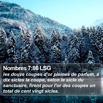 Nombres 7:86 LSG Bible Verse Image