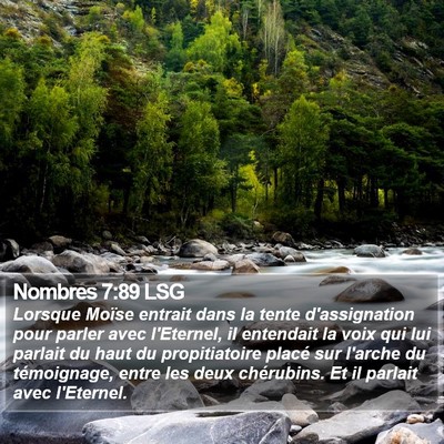 Nombres 7:89 LSG Bible Verse Image