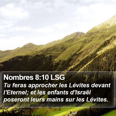 Nombres 8:10 LSG Bible Verse Image
