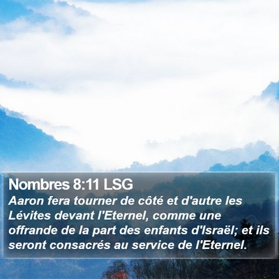 Nombres 8:11 LSG Bible Verse Image