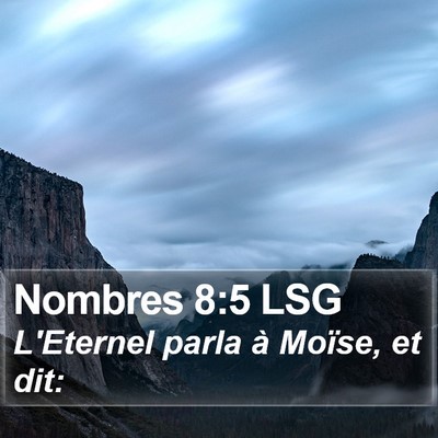 Nombres 8:5 LSG Bible Verse Image
