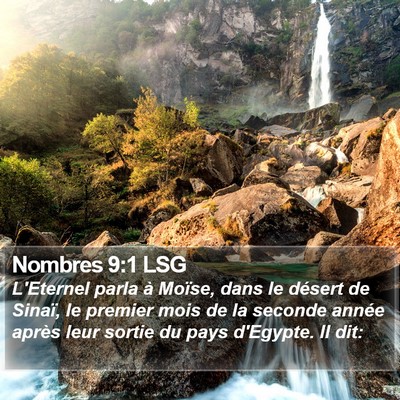 Nombres 9:1 LSG Bible Verse Image