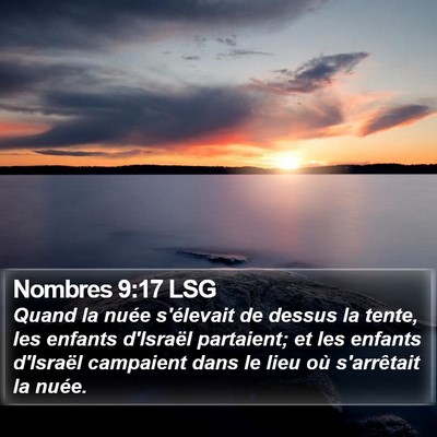 Nombres 9:17 LSG Bible Verse Image