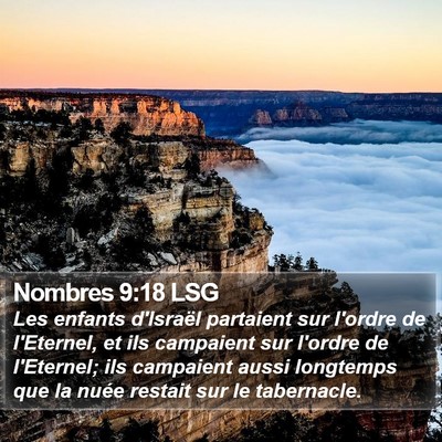 Nombres 9:18 LSG Bible Verse Image