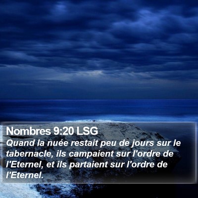 Nombres 9:20 LSG Bible Verse Image