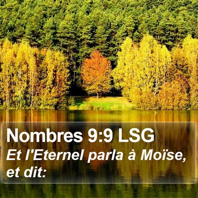Nombres 9:9 LSG Bible Verse Image