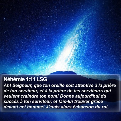 Néhémie 1:11 LSG Bible Verse Image