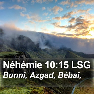 Néhémie 10:15 LSG Bible Verse Image