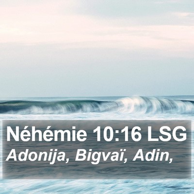 Néhémie 10:16 LSG Bible Verse Image