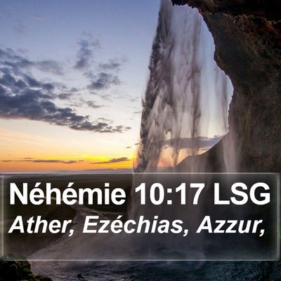 Néhémie 10:17 LSG Bible Verse Image