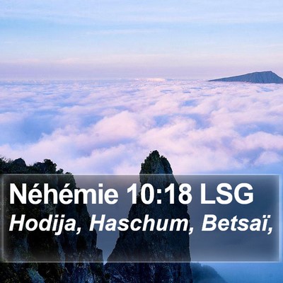 Néhémie 10:18 LSG Bible Verse Image