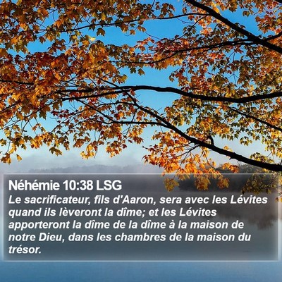 Néhémie 10:38 LSG Bible Verse Image