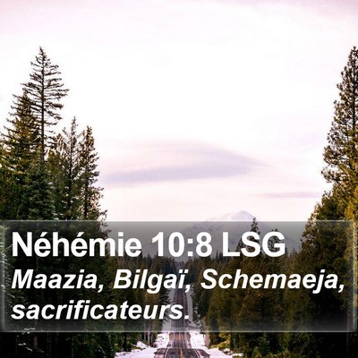 Néhémie 10:8 LSG Bible Verse Image