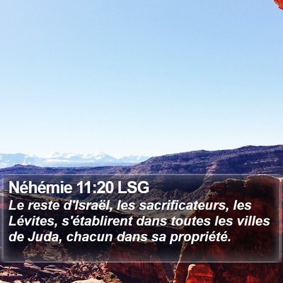 Néhémie 11:20 LSG Bible Verse Image
