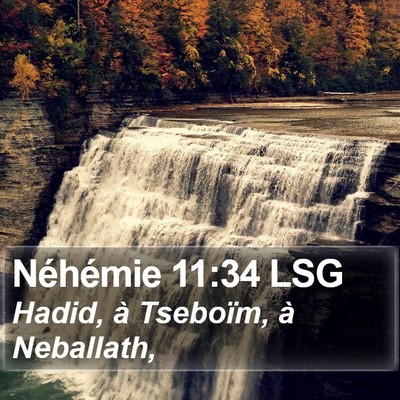 Néhémie 11:34 LSG Bible Verse Image
