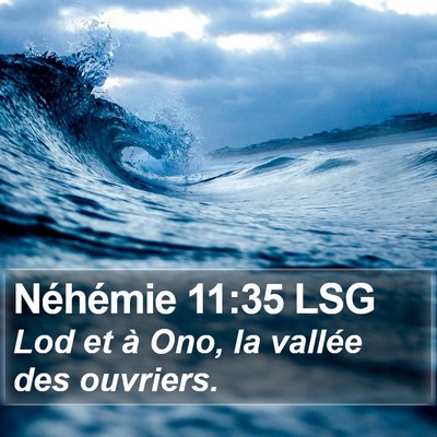 Néhémie 11:35 LSG Bible Verse Image