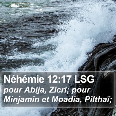Néhémie 12:17 LSG Bible Verse Image