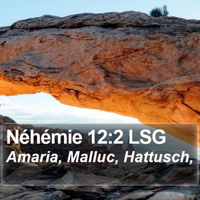 Néhémie 12:2 LSG Bible Verse Image