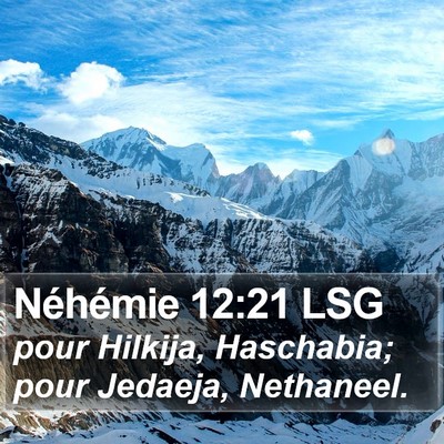 Néhémie 12:21 LSG Bible Verse Image