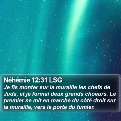 Néhémie 12:31 LSG Bible Verse Image