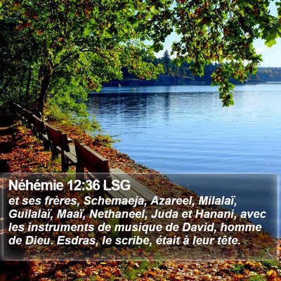 Néhémie 12:36 LSG Bible Verse Image