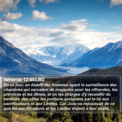 Néhémie 12:44 LSG Bible Verse Image