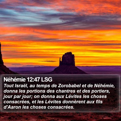 Néhémie 12:47 LSG Bible Verse Image