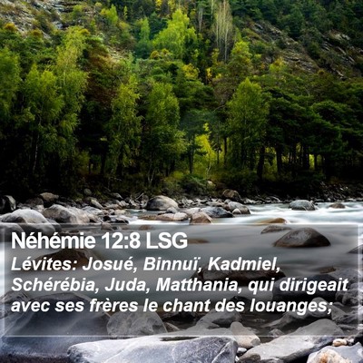 Néhémie 12:8 LSG Bible Verse Image