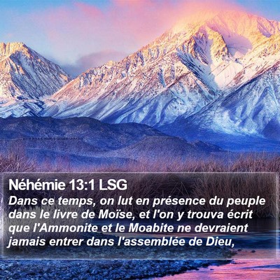 Néhémie 13:1 LSG Bible Verse Image