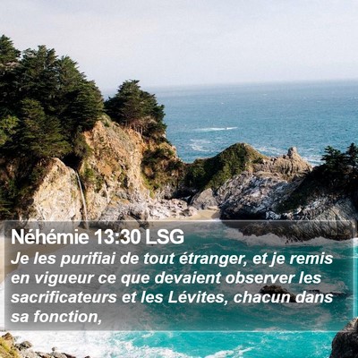 Néhémie 13:30 LSG Bible Verse Image