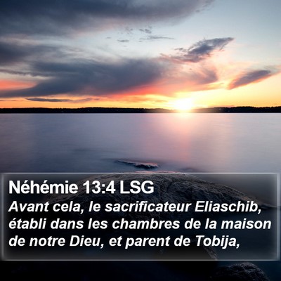 Néhémie 13:4 LSG Bible Verse Image