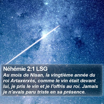 Néhémie 2:1 LSG Bible Verse Image