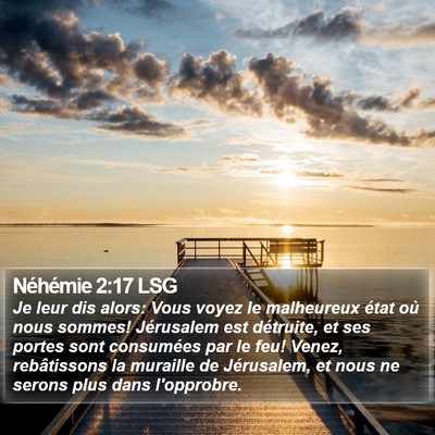 Néhémie 2:17 LSG Bible Verse Image