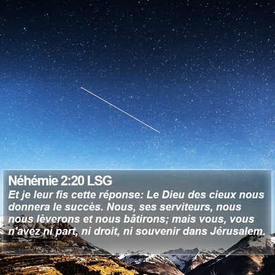 Néhémie 2:20 LSG Bible Verse Image