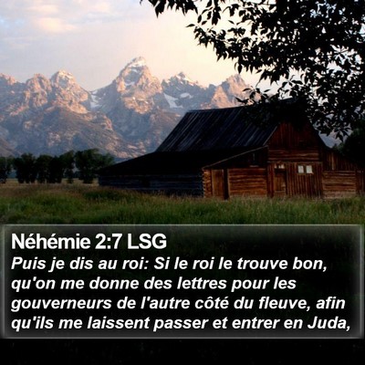 Néhémie 2:7 LSG Bible Verse Image
